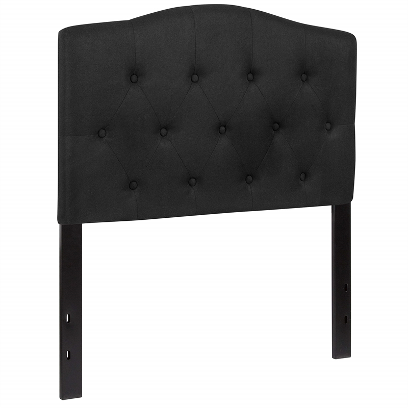Flash Furniture Cambridge Tufted Twin Panel Headboard in Black