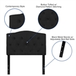 Flash Furniture Cambridge Tufted Twin Panel Headboard in Black