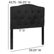 Flash Furniture Cambridge Tufted Twin Panel Headboard in Black