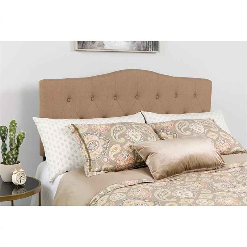 Flash Furniture Cambridge Tufted Twin Panel Headboard in Camel