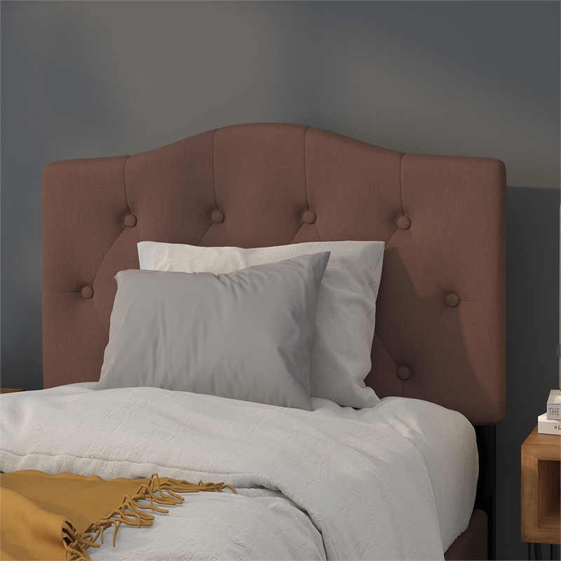 Flash Furniture Cambridge Tufted Twin Panel Headboard in Camel