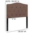 Flash Furniture Cambridge Tufted Twin Panel Headboard in Camel