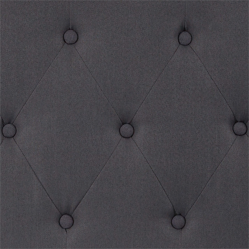 Flash Furniture Cambridge Tufted Twin Panel Headboard in Dark Gray