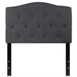 Flash Furniture Cambridge Tufted Twin Panel Headboard in Dark Gray