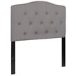 Flash Furniture Cambridge Tufted Twin Panel Headboard in Light Gray