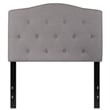 Flash Furniture Cambridge Tufted Twin Panel Headboard in Light Gray