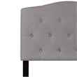 Flash Furniture Cambridge Tufted Twin Panel Headboard in Light Gray