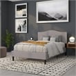 Flash Furniture Lexington Upholstered Full Panel Headboard in Light Gray