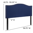 Flash Furniture Lexington Upholstered Full Panel Headboard in Navy