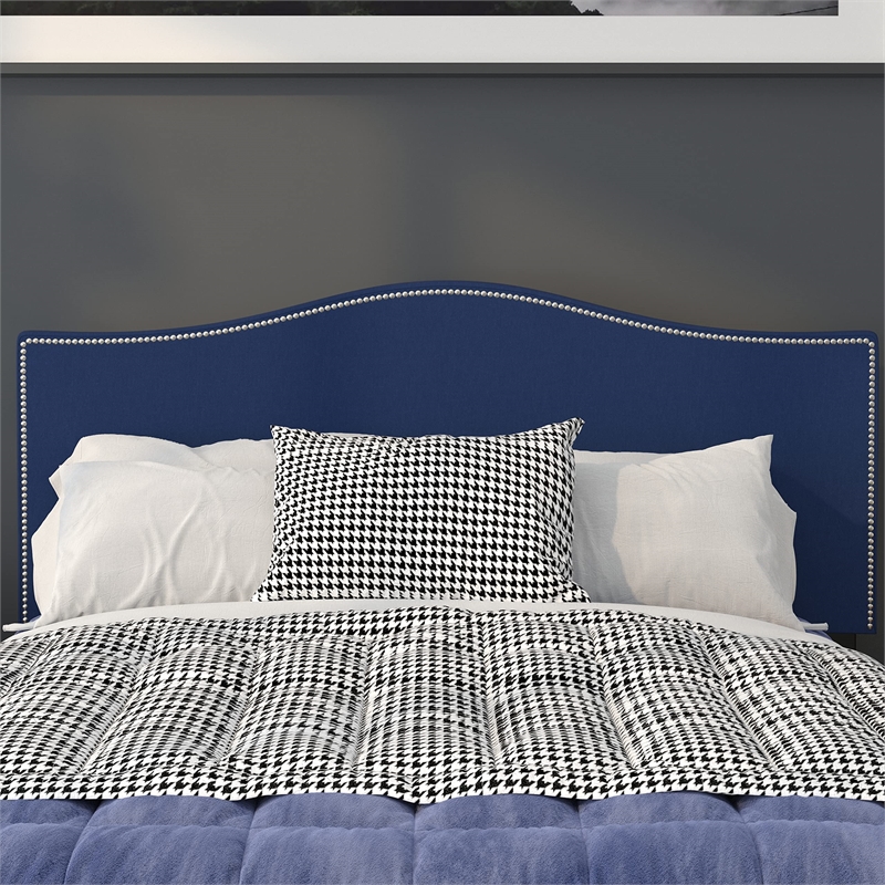 Flash Furniture Lexington Upholstered Full Panel Headboard in Navy