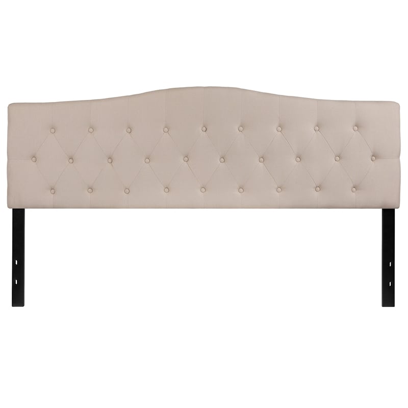 Flash Furniture Cambridge Tufted King Panel Headboard in Beige