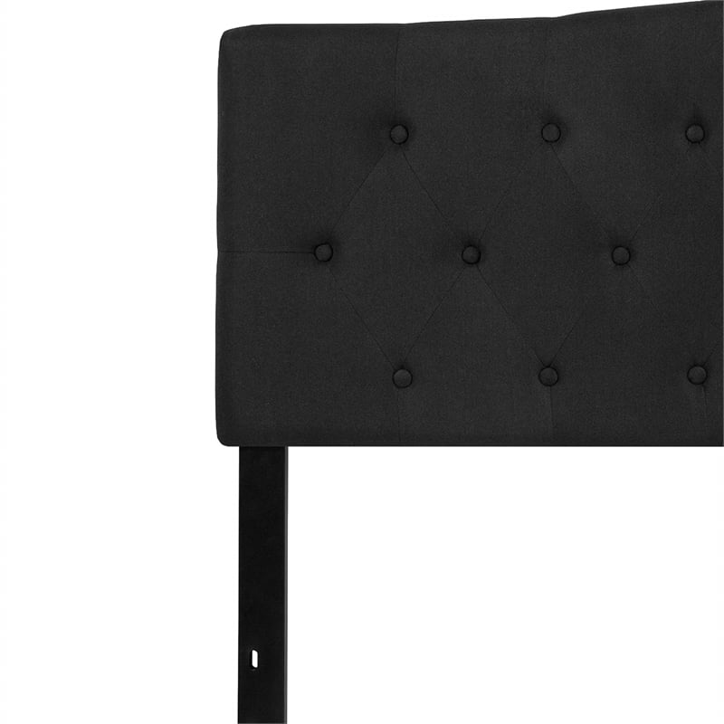 Flash Furniture Cambridge Tufted King Panel Headboard in Black Fabric