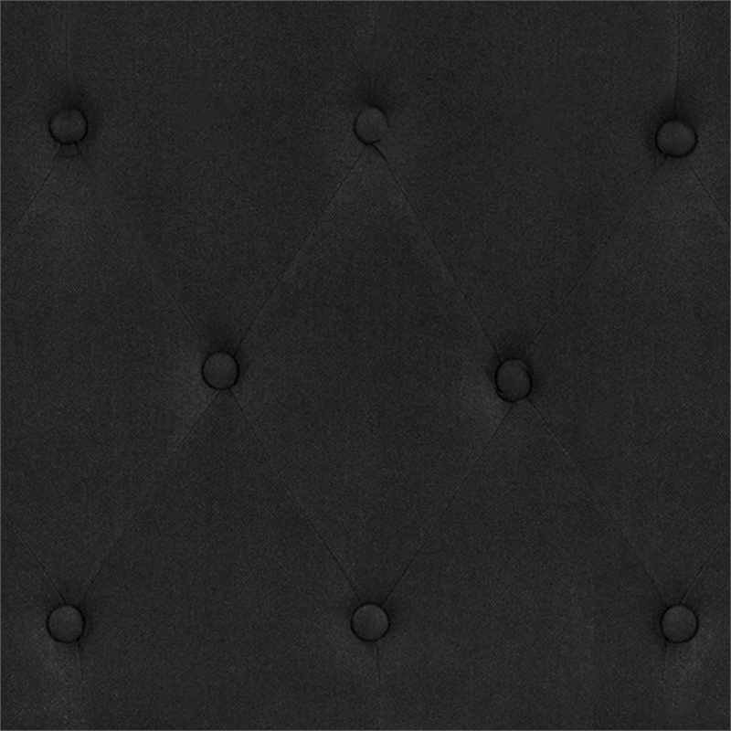 Flash Furniture Cambridge Tufted King Panel Headboard in Black Fabric