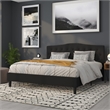 Flash Furniture Cambridge Tufted King Panel Headboard in Black Fabric