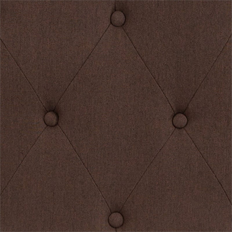 Flash Furniture Cambridge Tufted King Panel Headboard in Dark Brown