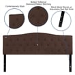 Flash Furniture Cambridge Tufted King Panel Headboard in Dark Brown