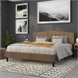 Flash Furniture Cambridge Tufted King Panel Headboard in Dark Brown