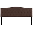 Flash Furniture Cambridge Tufted King Panel Headboard in Dark Brown