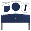 Flash Furniture Cambridge Tufted King Panel Headboard in Navy