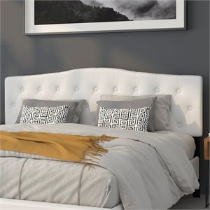 Flash Furniture Cambridge Tufted King Panel Headboard in White