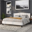 Flash Furniture Cambridge Tufted King Panel Headboard in White