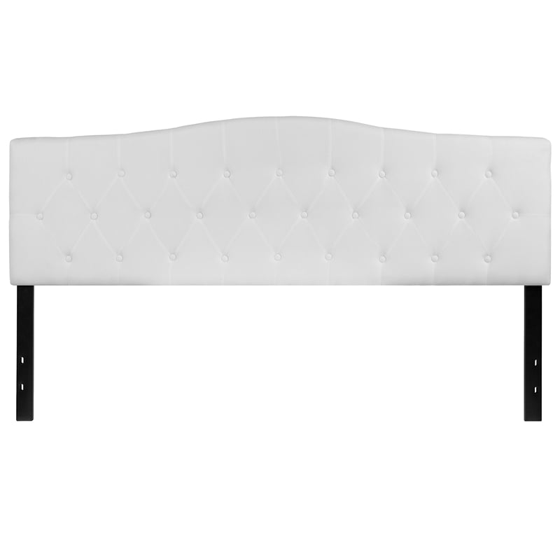 Flash Furniture Cambridge Tufted King Panel Headboard in White
