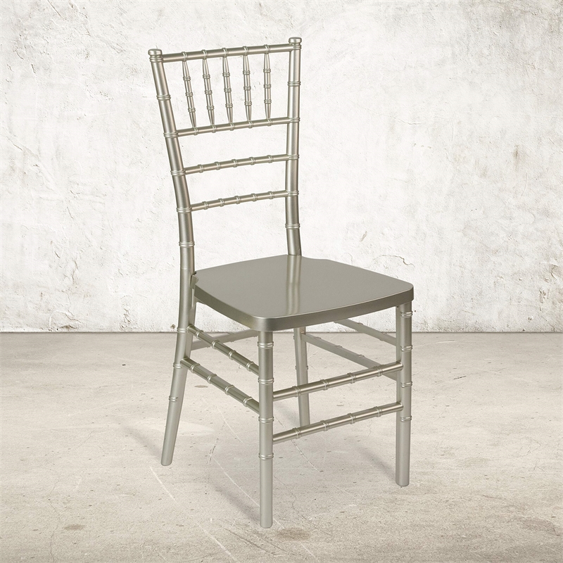 Flash Furniture Hercules Premium Resin Stacking Chair in Champagne
