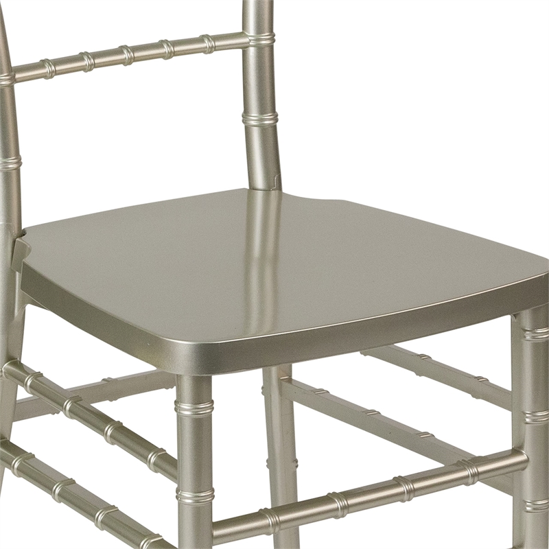 Flash Furniture Hercules Premium Resin Stacking Chair in Champagne