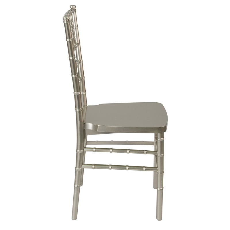 Flash Furniture Hercules Premium Resin Stacking Chair in Champagne