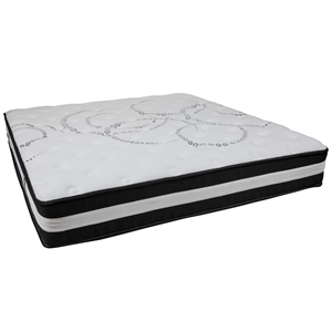 Flash Furniture 12&quot King Medium Firm Pocket Mattress in White