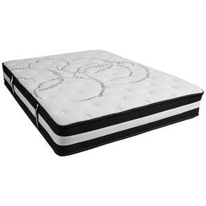 Flash Furniture 12&quot Queen Medium Firm Pocket Mattress in White
