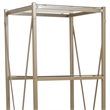 Flash Furniture Mar Vista 4 Shelf Glass Narrow Bookcase in Matte Gold