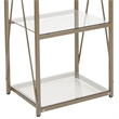 Flash Furniture Mar Vista 4 Shelf Glass Narrow Bookcase in Matte Gold