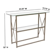 Flash Furniture Mar Vista Glass Top Console Table in Matte Gold