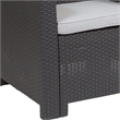 Flash Furniture Wicker / Rattan Patio Chair in Dark Gray