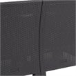 Flash Furniture Wicker Patio Loveseat in Dark Gray