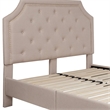 Flash Furniture Brighton Tufted Full Platform Bed in Beige