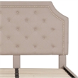 Flash Furniture Brighton Tufted Full Platform Bed in Beige