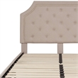 Flash Furniture Brighton Tufted Full Platform Bed in Beige