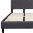 Flash Furniture Brighton Tufted Full Platform Bed in Dark Gray