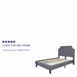 Flash Furniture Brighton Tufted Full Platform Bed in Light Gray