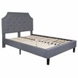 Flash Furniture Brighton Tufted Full Platform Bed in Light Gray