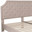 Flash Furniture Brighton Tufted King Platform Bed in Beige Fabric