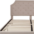 Flash Furniture Brighton Tufted King Platform Bed in Beige Fabric