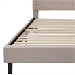 Flash Furniture Brighton Tufted King Platform Bed in Beige Fabric