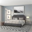 Flash Furniture Brighton Tufted King Platform Bed in Dark Gray