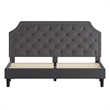 Flash Furniture Brighton Tufted King Platform Bed in Dark Gray