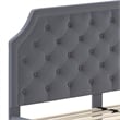 Flash Furniture Brighton Tufted King Platform Bed in Light Gray