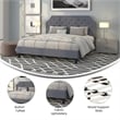 Flash Furniture Brighton Tufted King Platform Bed in Light Gray