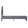 Flash Furniture Brighton Tufted King Platform Bed in Light Gray